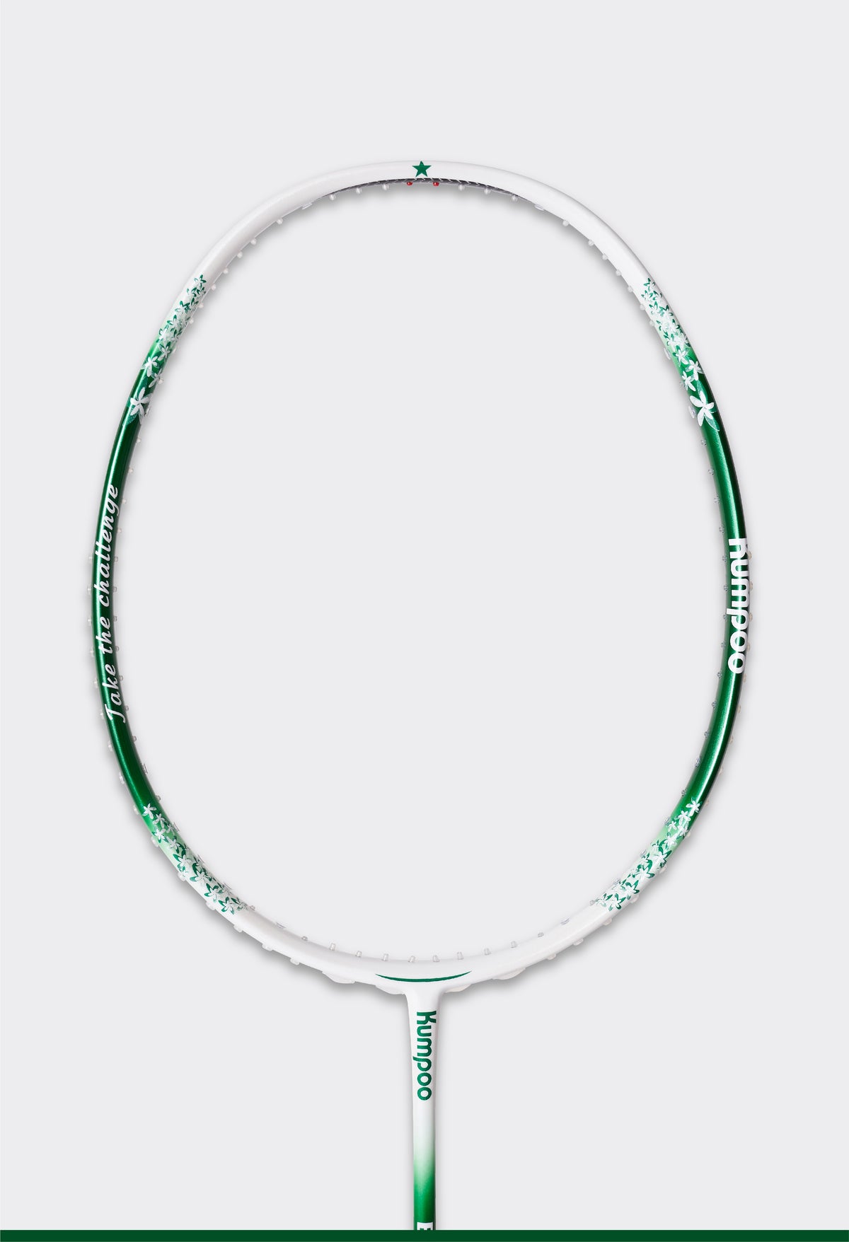 Kumpoo Brave unstrung badminton racket with lightweight frame and ergonomic grip, designed for competitive play and precision shots.