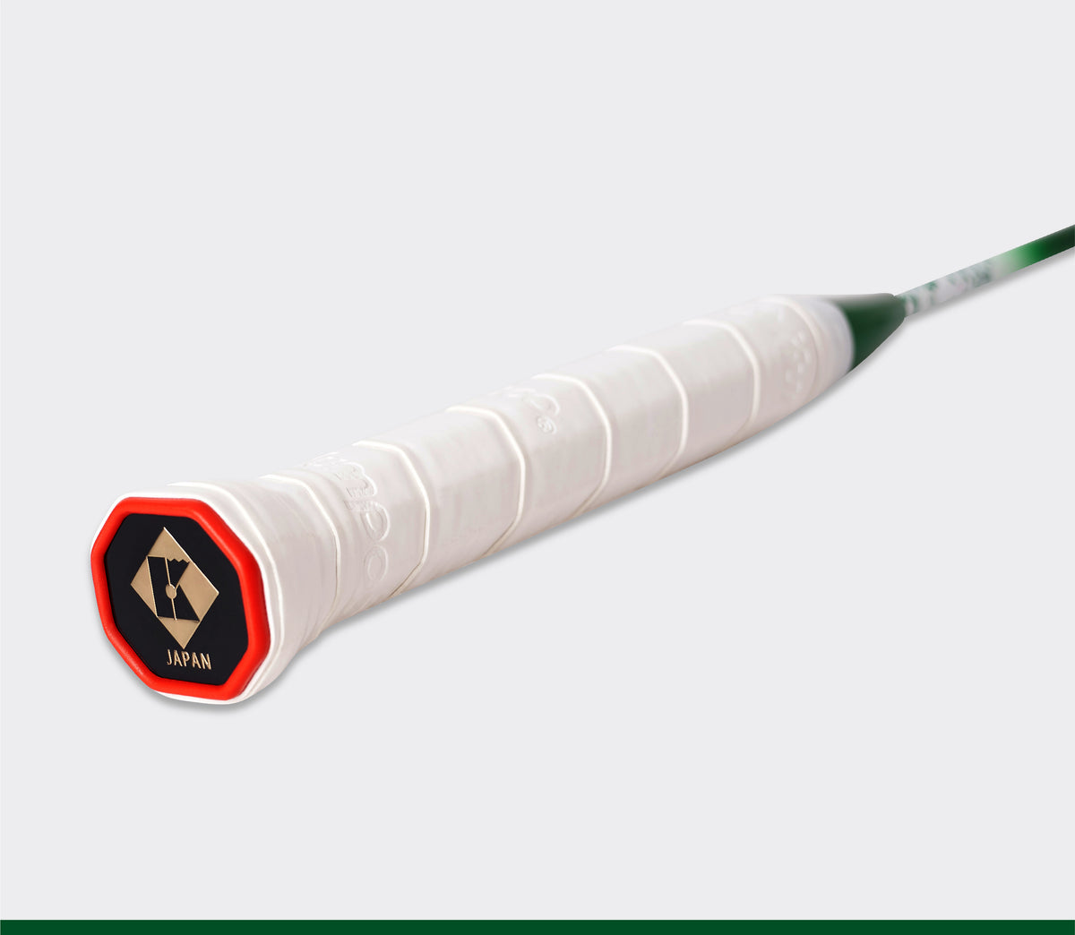 KUMPOO Brave unstrung badminton racket with lightweight frame and grip, ready for stringing and play.
