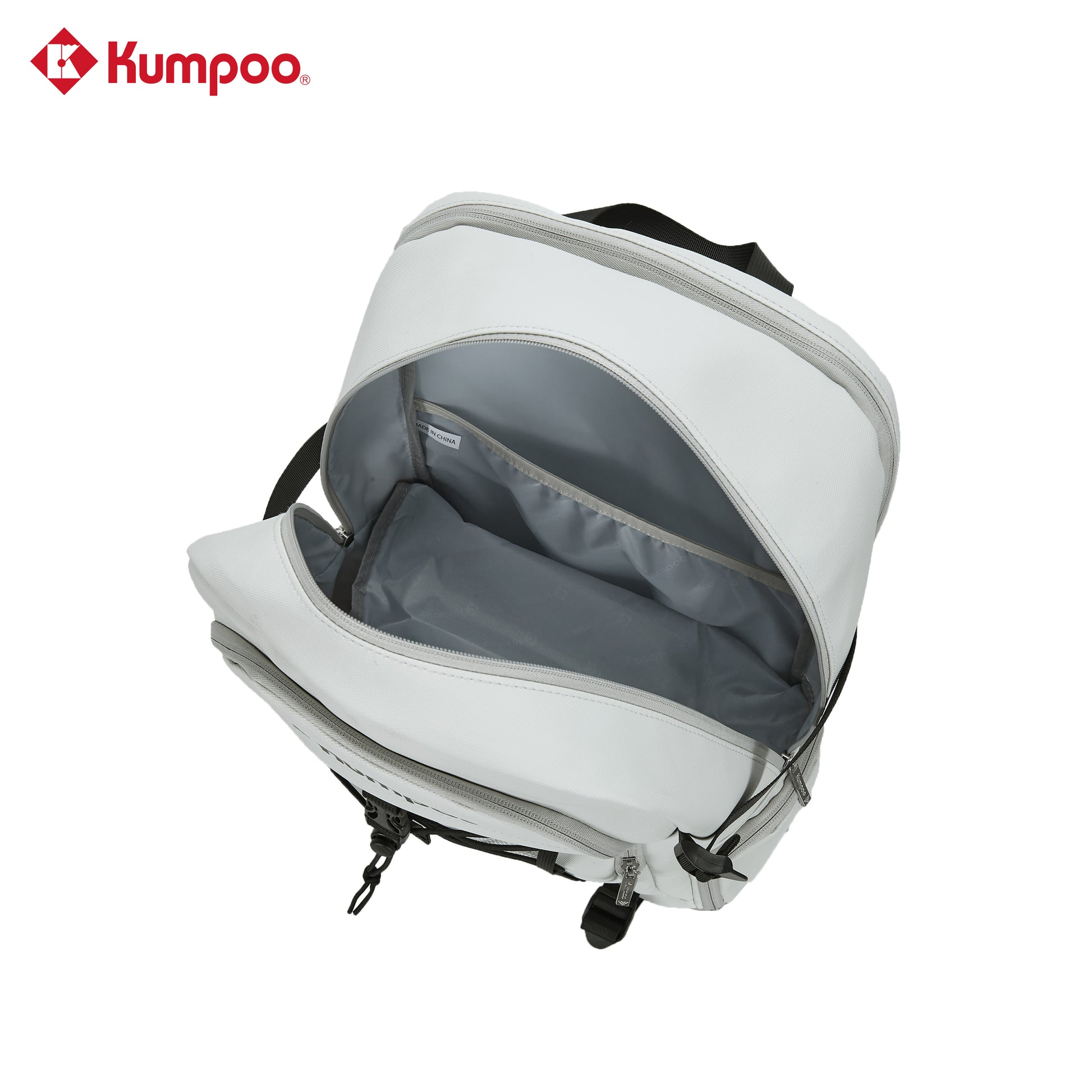 Kumpoo KB-624 badminton backpack with multiple compartments and adjustable straps, designed for sports gear storage