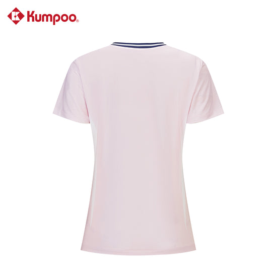 Kumpoo Canada women's quick-dry sports T-shirt, ideal for badminton and training, shown in a lightweight, breathable fabric.