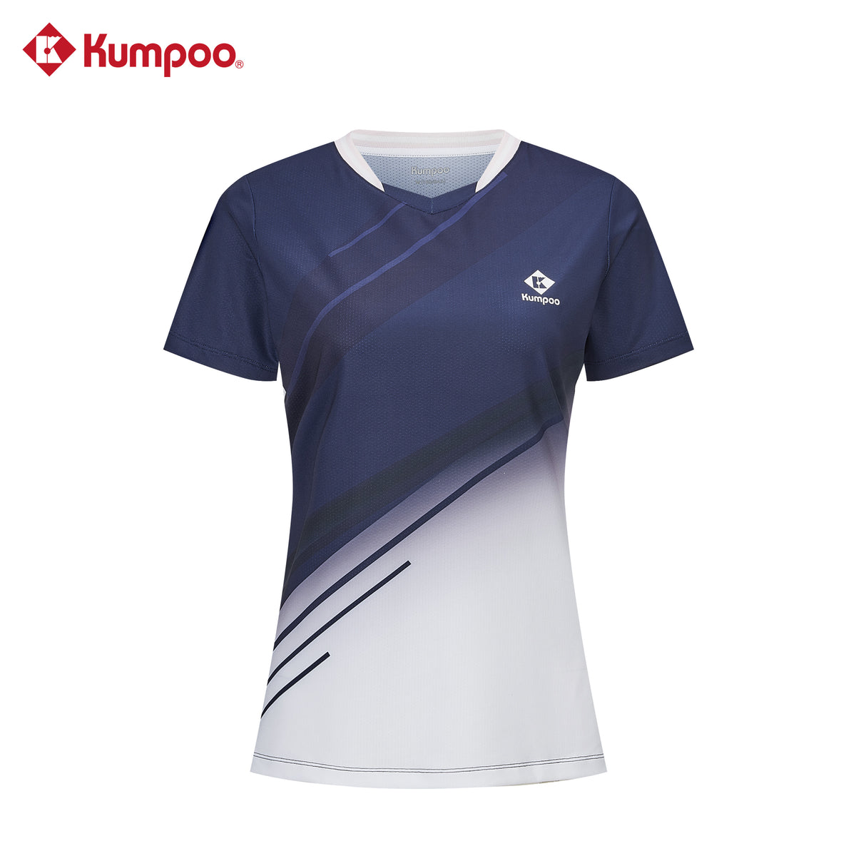 Kumpoo Canada women's quick-dry sports T-shirt, ideal for badminton and training, featuring breathable fabric and a comfortable fit.