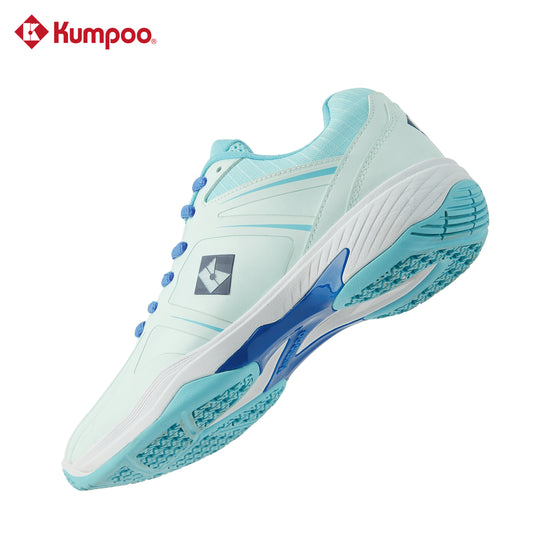 Kumpoo KH-G805 Lite Pro badminton shoes in black and red, featuring cushioned soles and breathable mesh uppers.