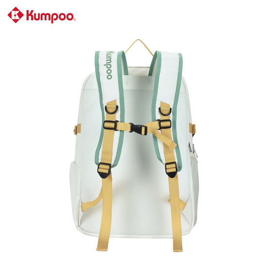 Kumpoo KB-624 badminton backpack with multiple compartments, adjustable straps, and sports bag design for athletes.