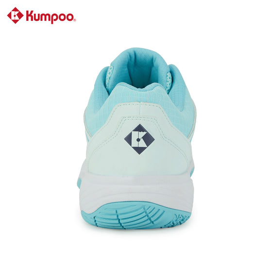 Kumpoo KH-G805 Lite Pro badminton shoes in black with white accents, featuring breathable mesh and non-slip outsole.