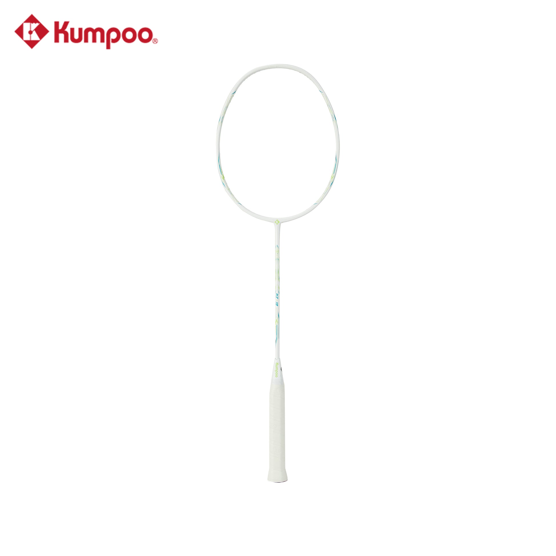 Kumpoo KZ-10 (4U5) unstrung badminton racket with a lightweight frame and ergonomic grip, ready for customization and play.