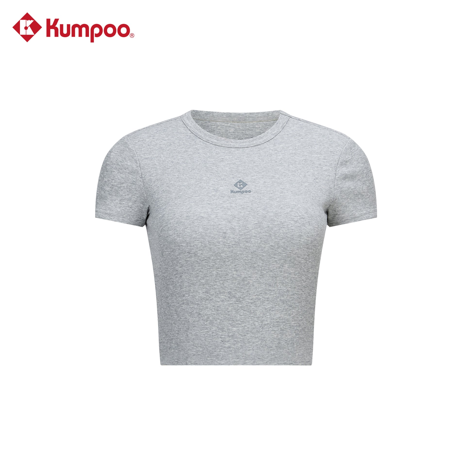 Kumpoo K261W-1140 women's T-shirt in soft fabric, featuring a relaxed fit and short sleeves, displayed on a white background.