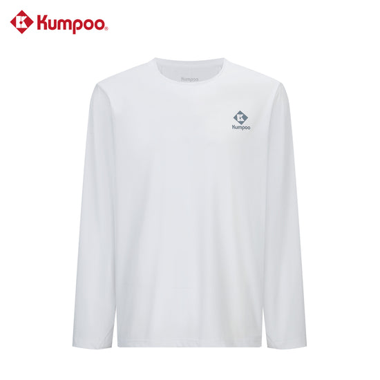 Kumpoo K261M-3170 men's T-shirt in a casual style, shown in white with short sleeves and a crew neck.