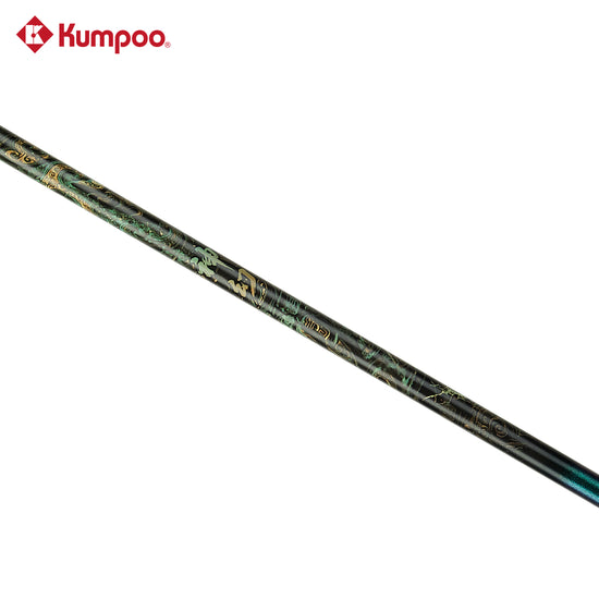 Kumpoo GF-SH(4U5) unstrung badminton racket with lightweight frame and grip, ready for stringing and play.