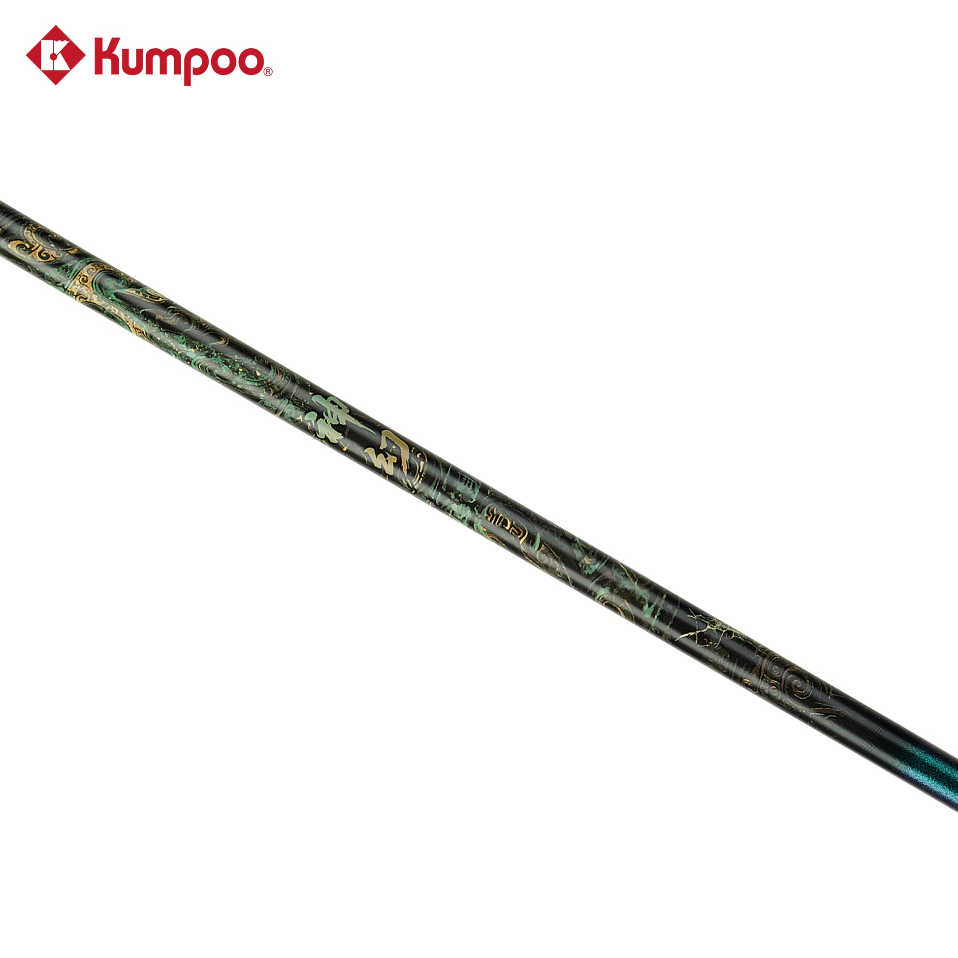 Kumpoo GF-SH(4U5) unstrung badminton racket with lightweight frame and grip, ready for stringing and play.