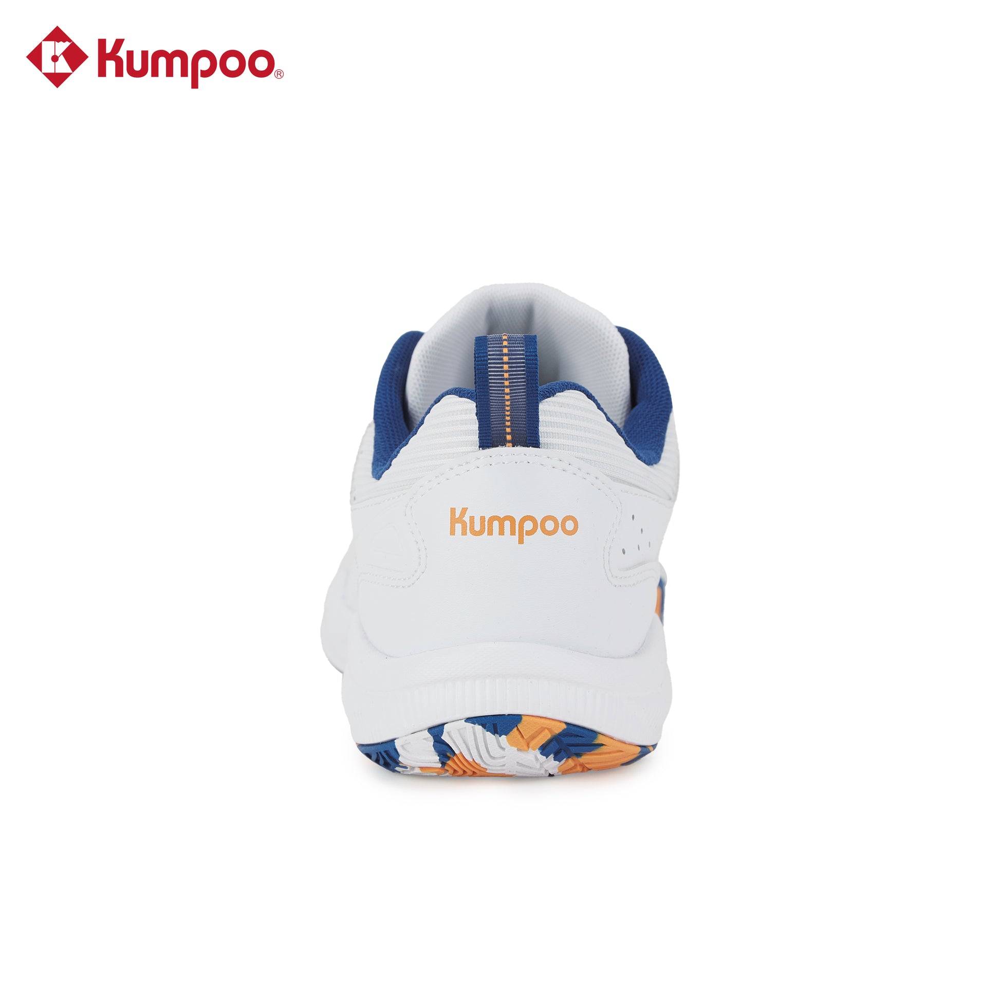 Kumpoo KH-E317 badminton shoes with black and white design, breathable mesh uppers, and non-slip rubber soles for sports performance.