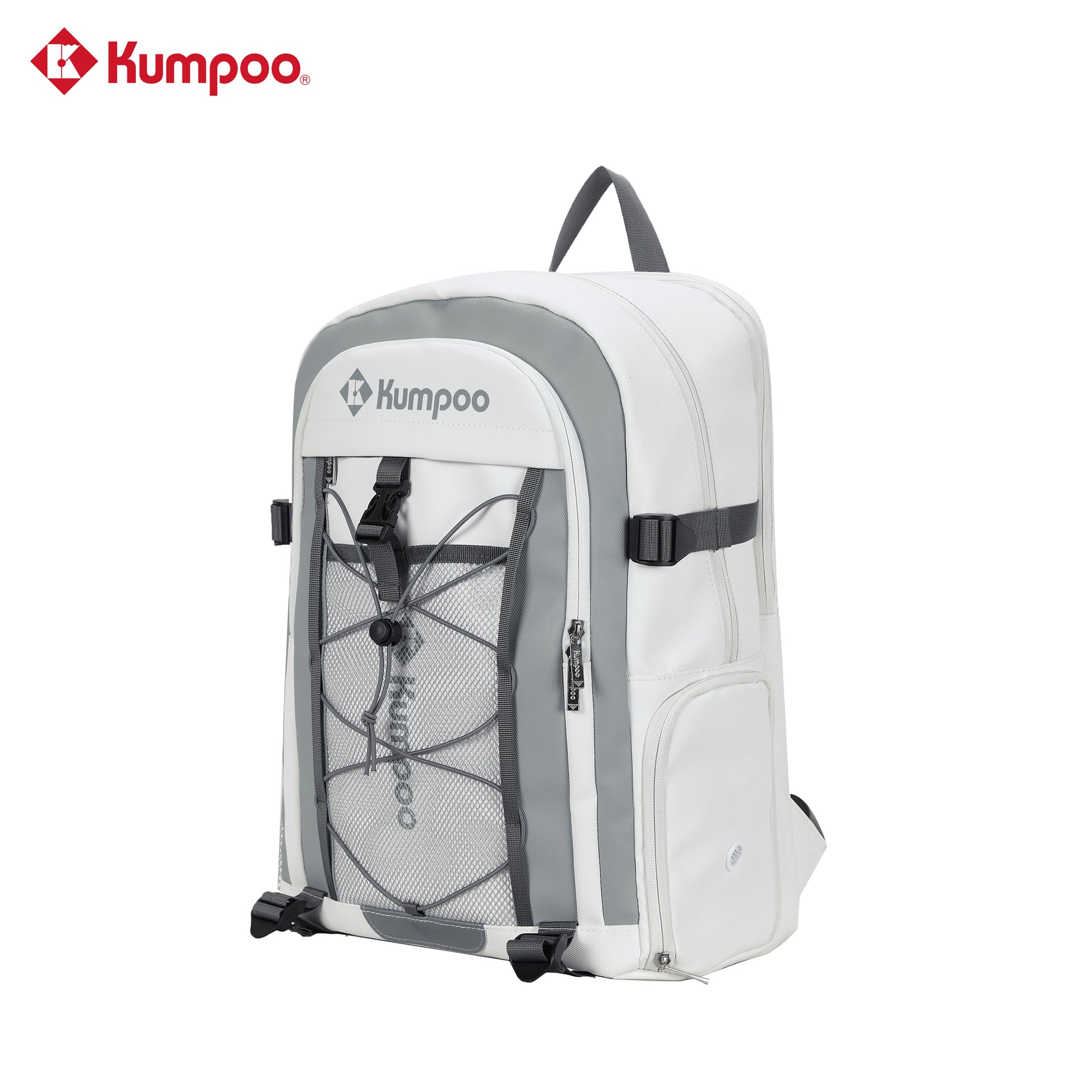 Kumpoo KB-624 badminton backpack with multiple compartments and padded straps, designed for sports gear storage.