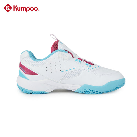 Kumpoo KHS-J10 Junior badminton shoes with breathable mesh upper and non-slip sole for active court play.
