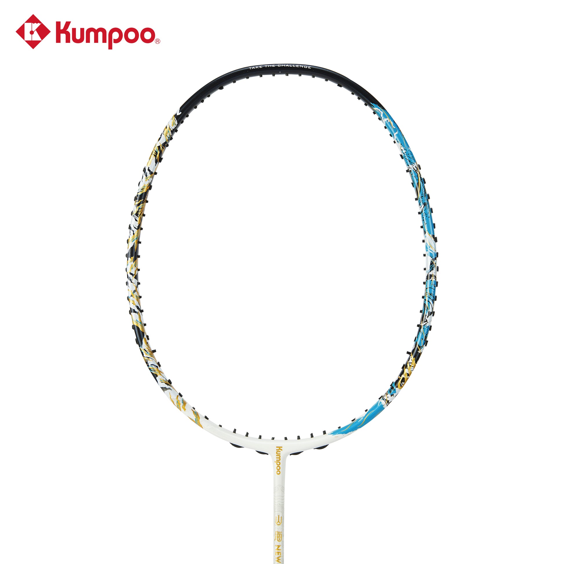 Kumpoo Mountains and Rivers New 4U5 unstrung badminton racket with a lightweight frame and ergonomic grip for optimal play.