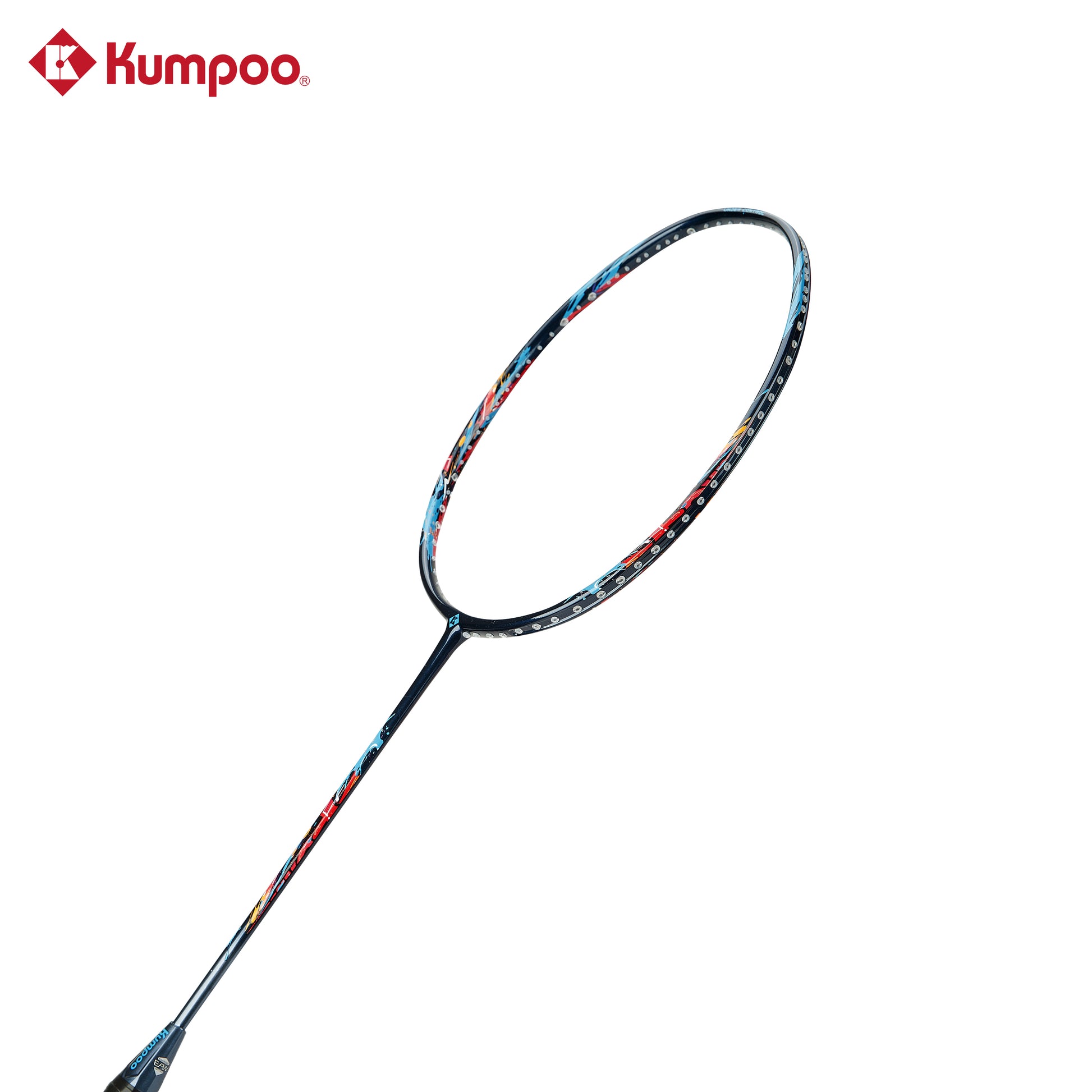 Kumpoo QF-TY(4U5) badminton racket unstrung, lightweight and designed for competitive play, with a sleek frame and grip.