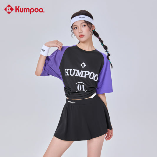 Kumpoo K261W-7181 women's skirt featuring a stylish, knee-length design with a comfortable fit and modern fabric.