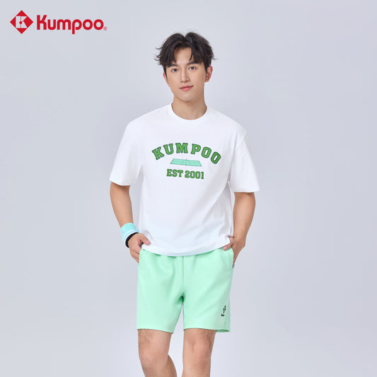 Kumpoo K261M-1240 men's T-shirt, casual tops with short sleeves and round neckline, displayed on a hanger.