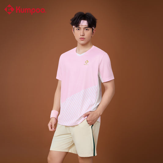 Kumpoo K261M-1531.25th men's T-shirt in black, featuring a crew neck and short sleeves, made of soft cotton fabric.