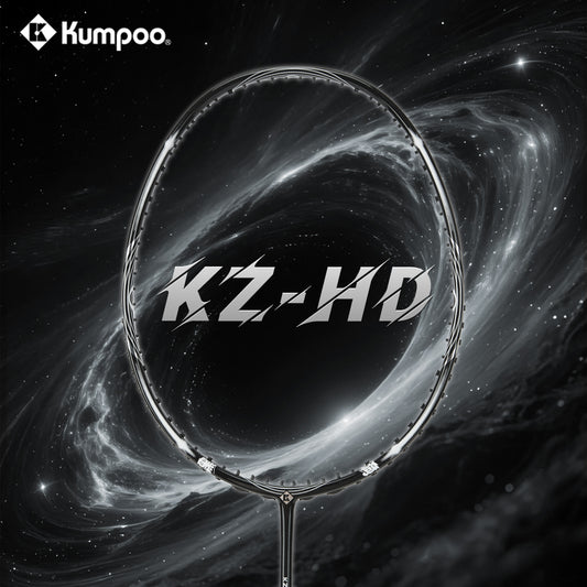 Kumpoo KZ-HD (4U5) unstrung badminton racket with lightweight frame and ergonomic grip, designed for advanced players.