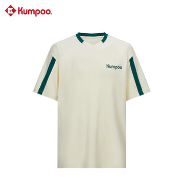 Kumpoo K261U-1528 25th unisex T-shirt in black, featuring a simple crew neck and short sleeves, casual tops and T-shirt style