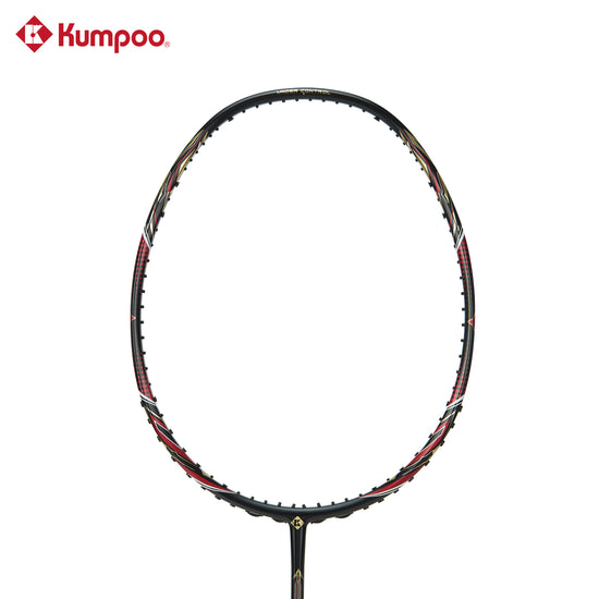 Kumpoo Hyper Shot hexagon unstrung badminton racket with a sleek frame and grip, designed for competitive play.