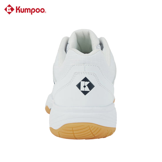 Kumpoo KH-G805 Lite Pro badminton shoes in black and white with cushioned soles, designed for comfort and performance.