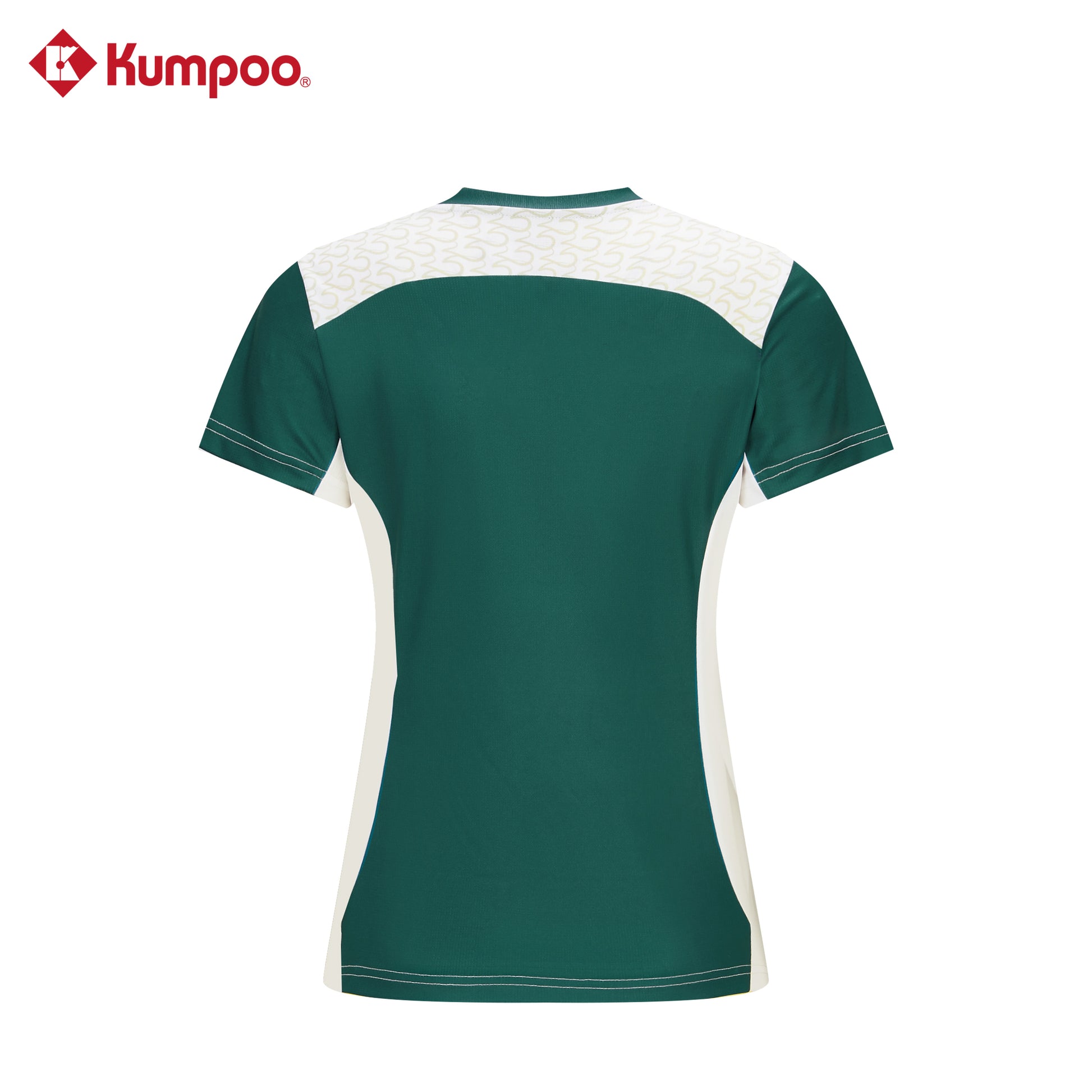 Kumpoo K261W-1532.25th women's T-shirt in soft fabric, featuring a classic crew neck and short sleeves, displayed on a hanger.