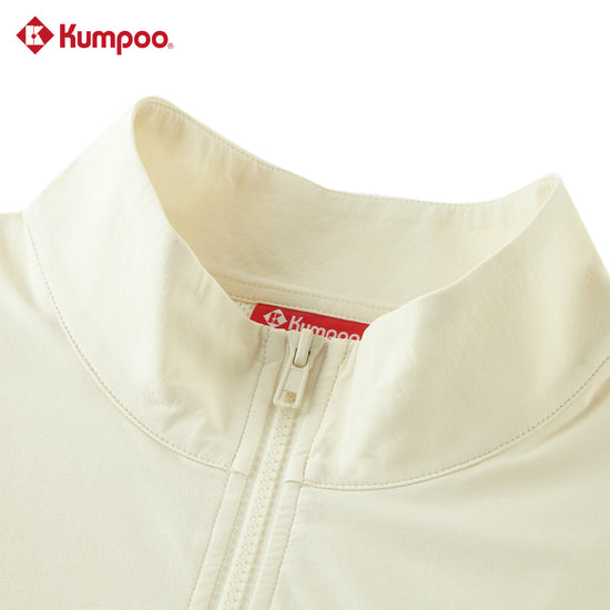 Kumpoo K261U-5545.25th unisex jacket showing a black jacket with a zip front and stand collar, suitable for outdoor wear.