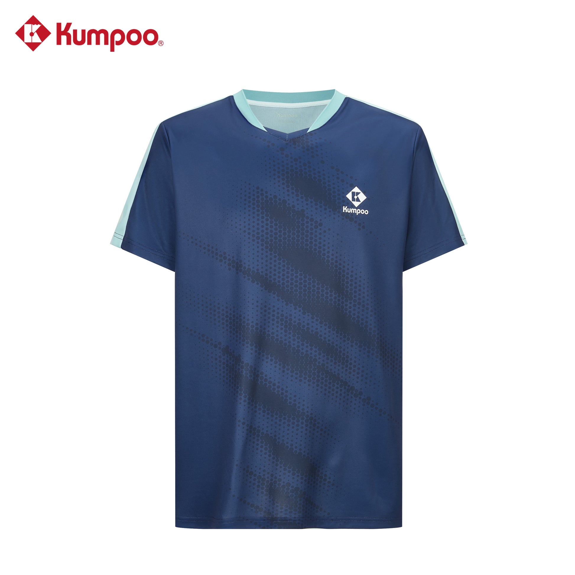 Kumpoo K261M-1150 men's T-shirt in black, casual tops and T-shirt with short sleeves and crew neckline.