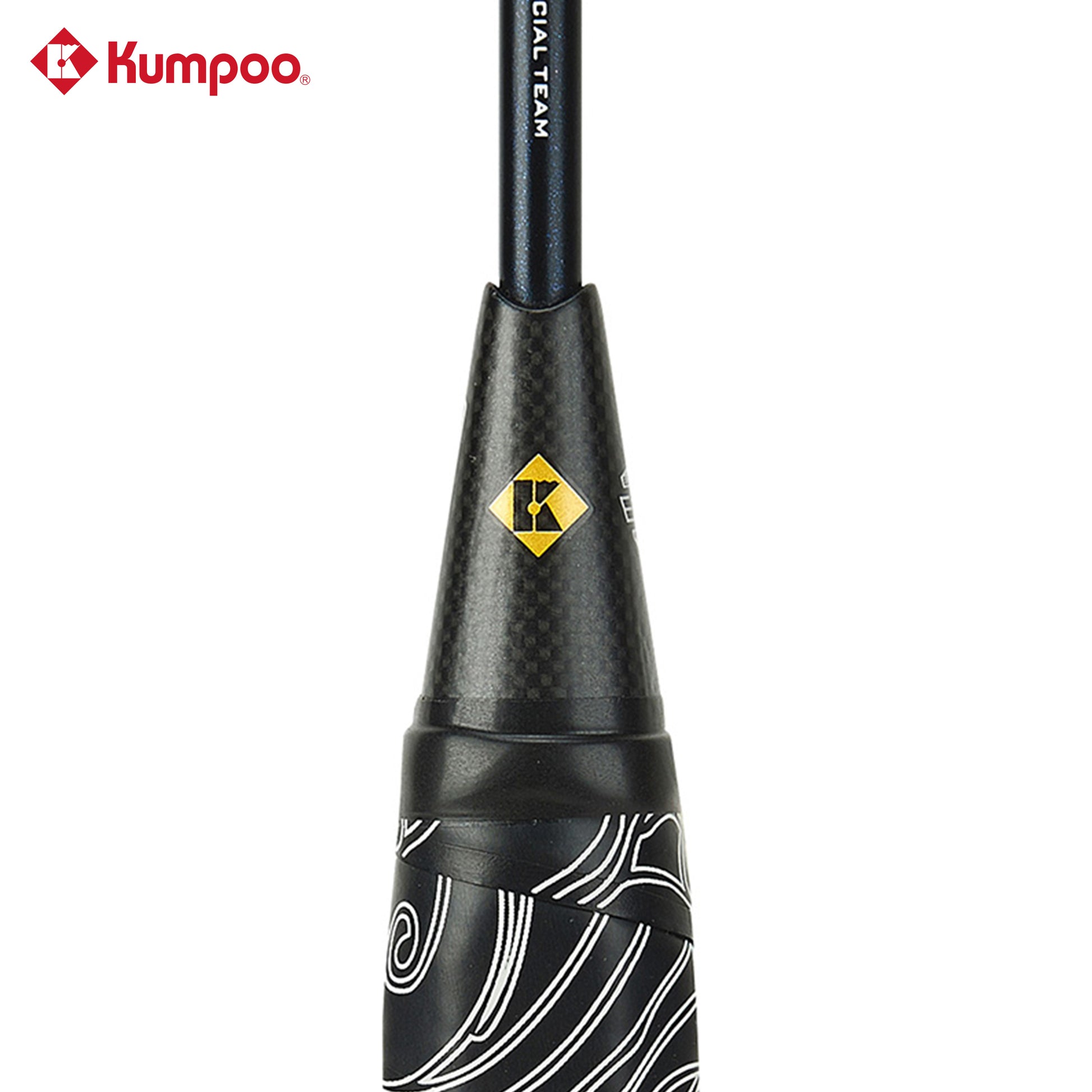Kumpoo Mountains and Rivers New unstrung badminton racket with a lightweight frame and ergonomic grip design.
