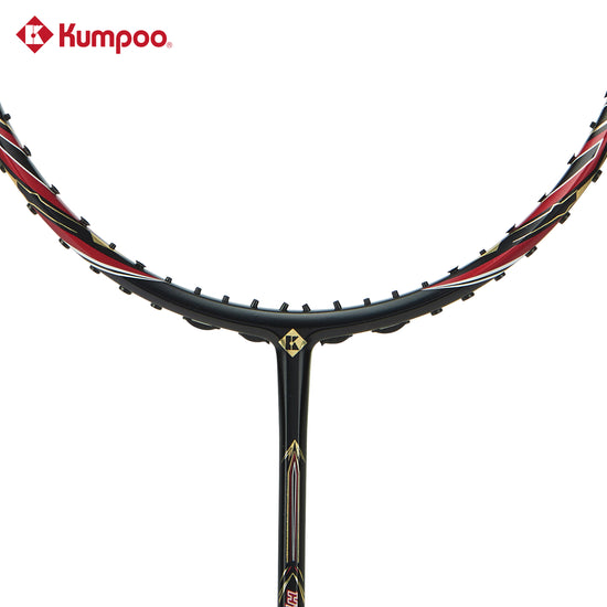 Kumpoo Hyper Shot Hexagon unstrung badminton racket with hexagon frame design, lightweight and suitable for advanced players.