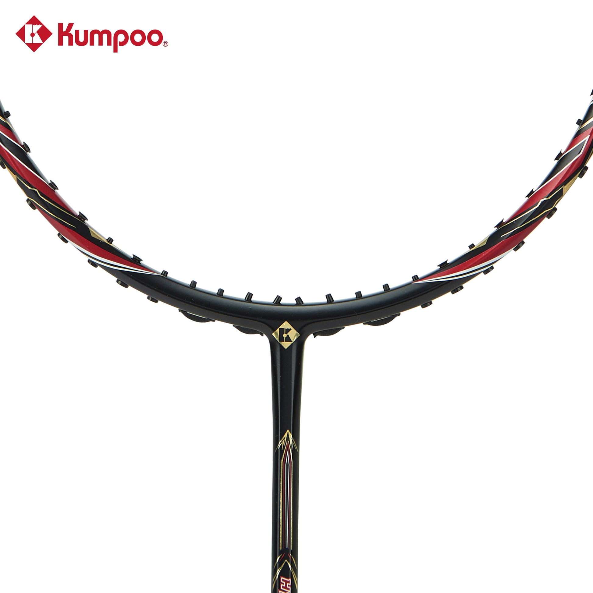 Kumpoo Hyper Shot Hexagon unstrung badminton racket with hexagon frame design, lightweight and suitable for advanced players.