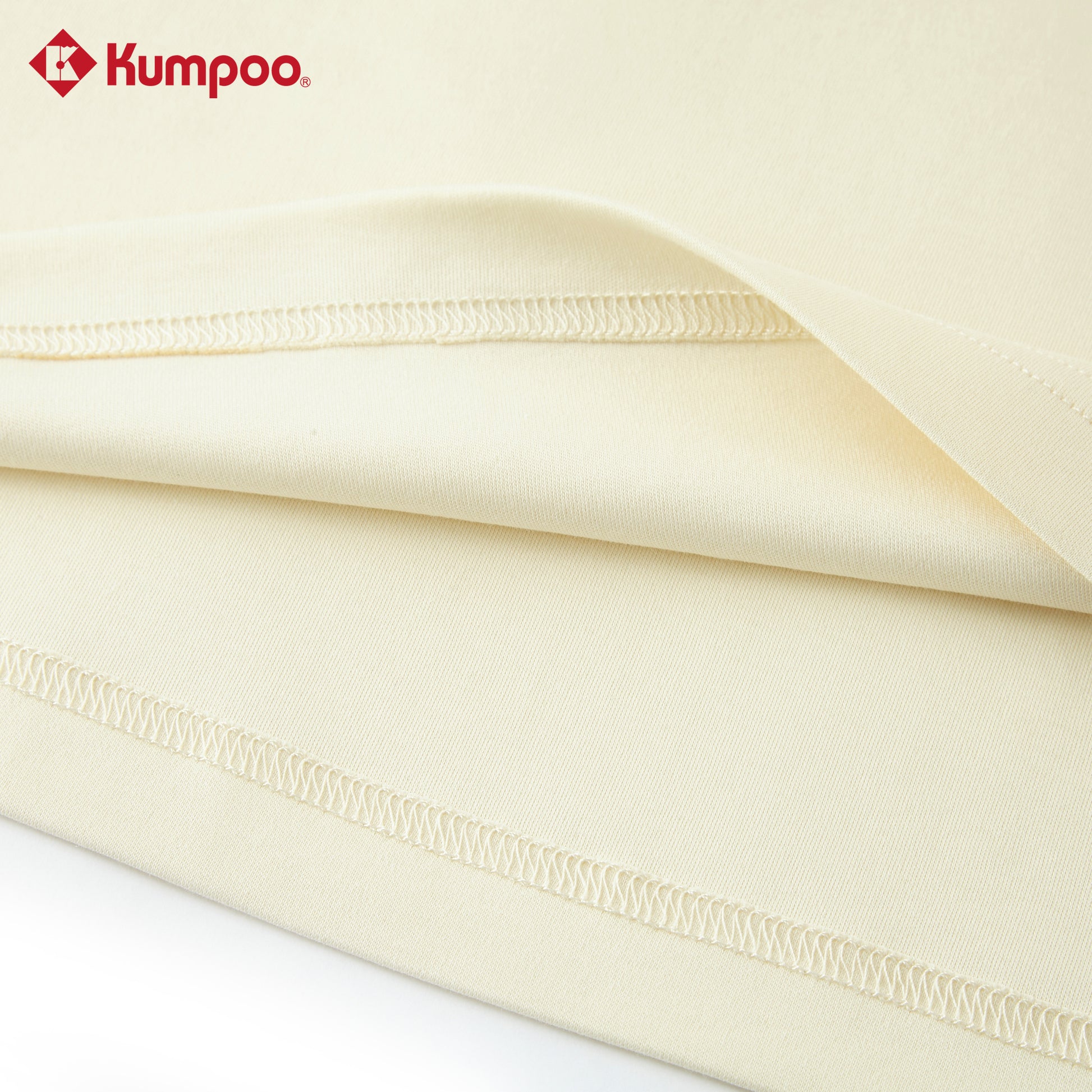 Kumpoo K261U-1528.25th unisex T-shirt, casual top in neutral color, displayed flat on a white background.