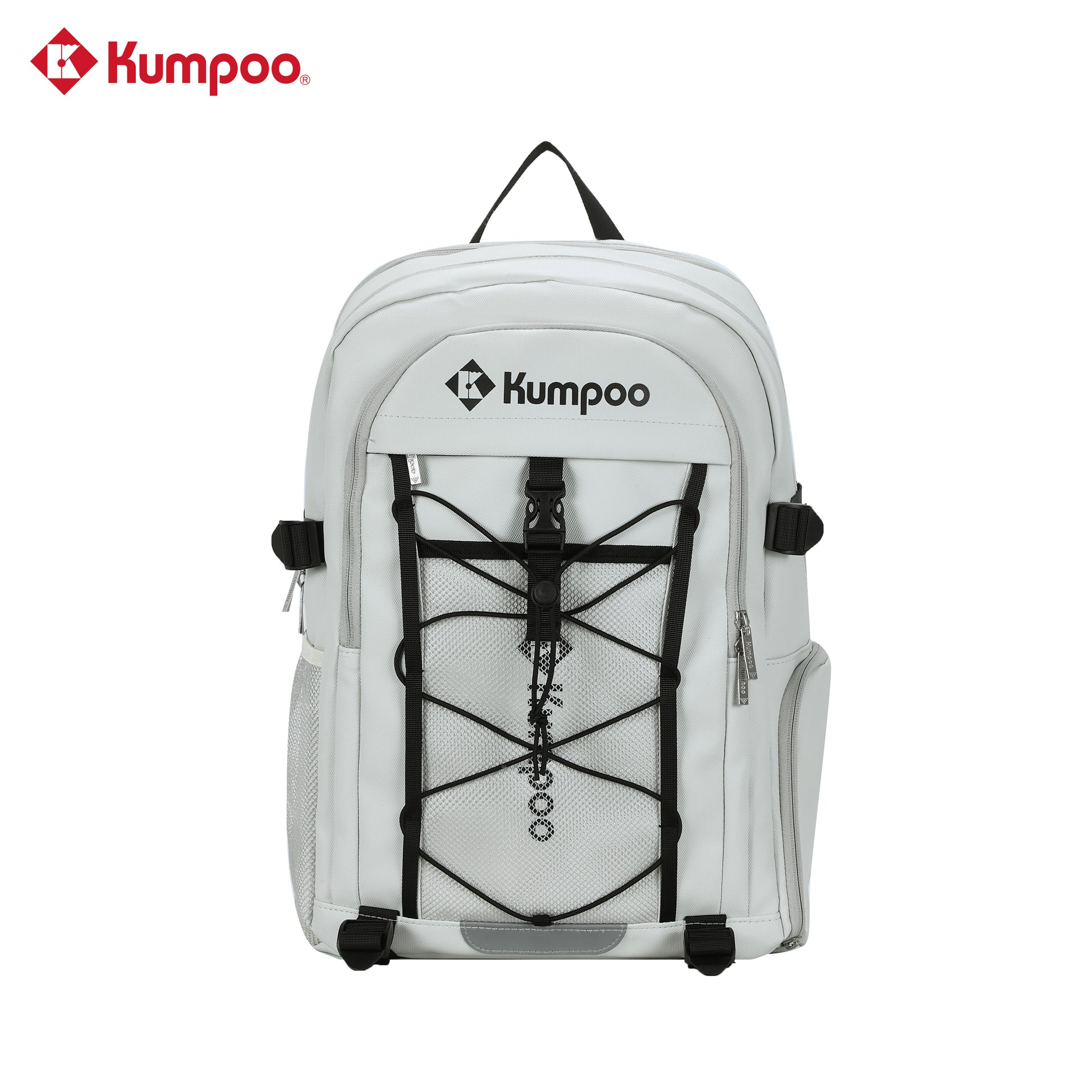 Kumpoo KB-624 badminton backpack with multiple compartments, adjustable straps, and a sleek black design for sports and travel.