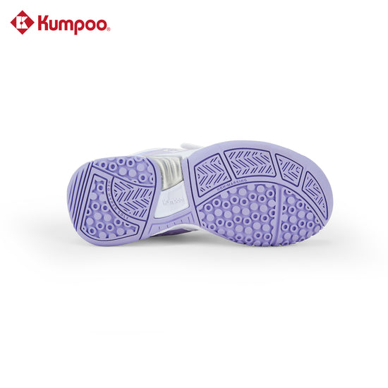 Kumpoo KHS-J20 Junior badminton shoes with cushioned soles and breathable upper for comfortable sports performance.