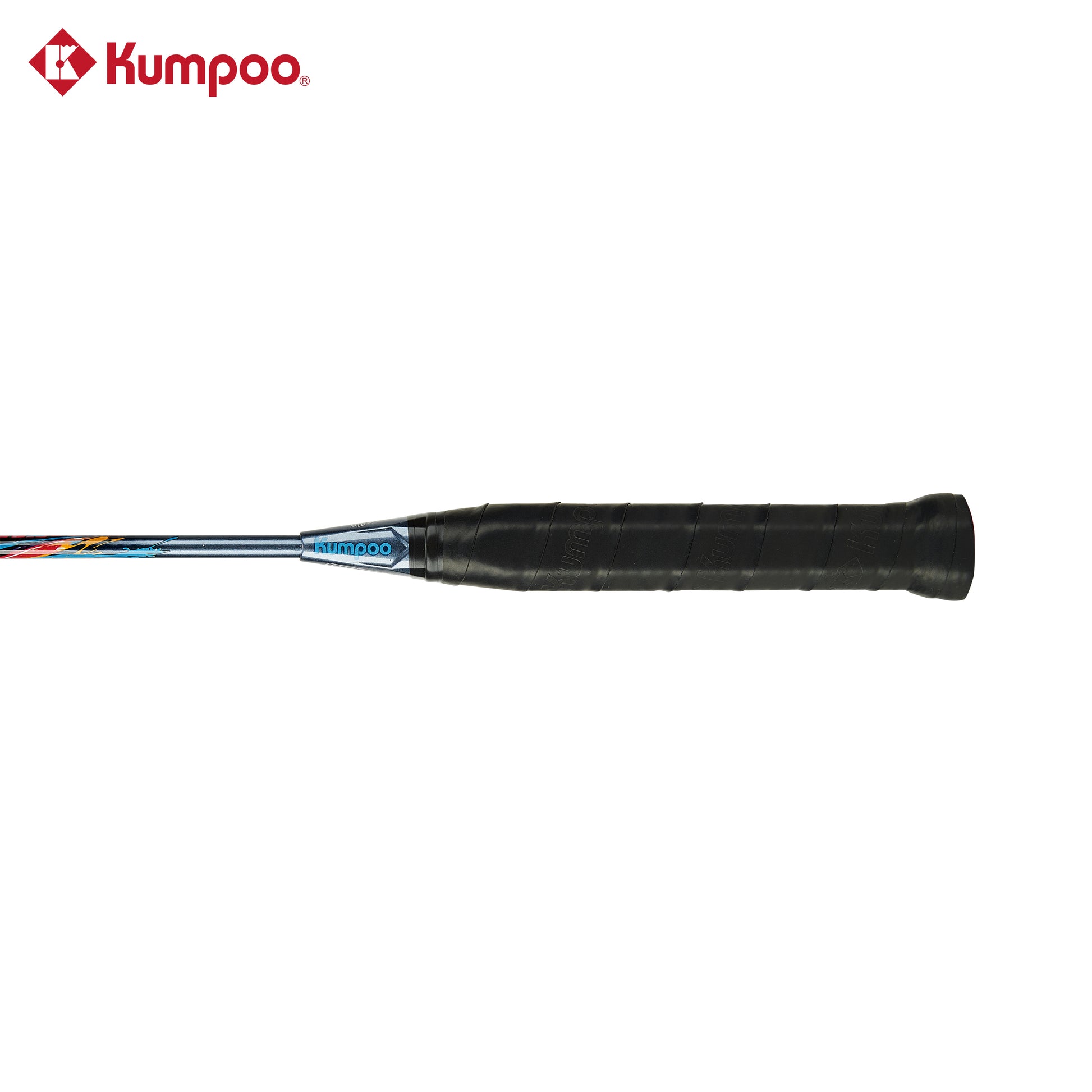 Kumpoo QF-TY(4U5) unstrung badminton racket with lightweight frame and grip, ready for stringing and gameplay.