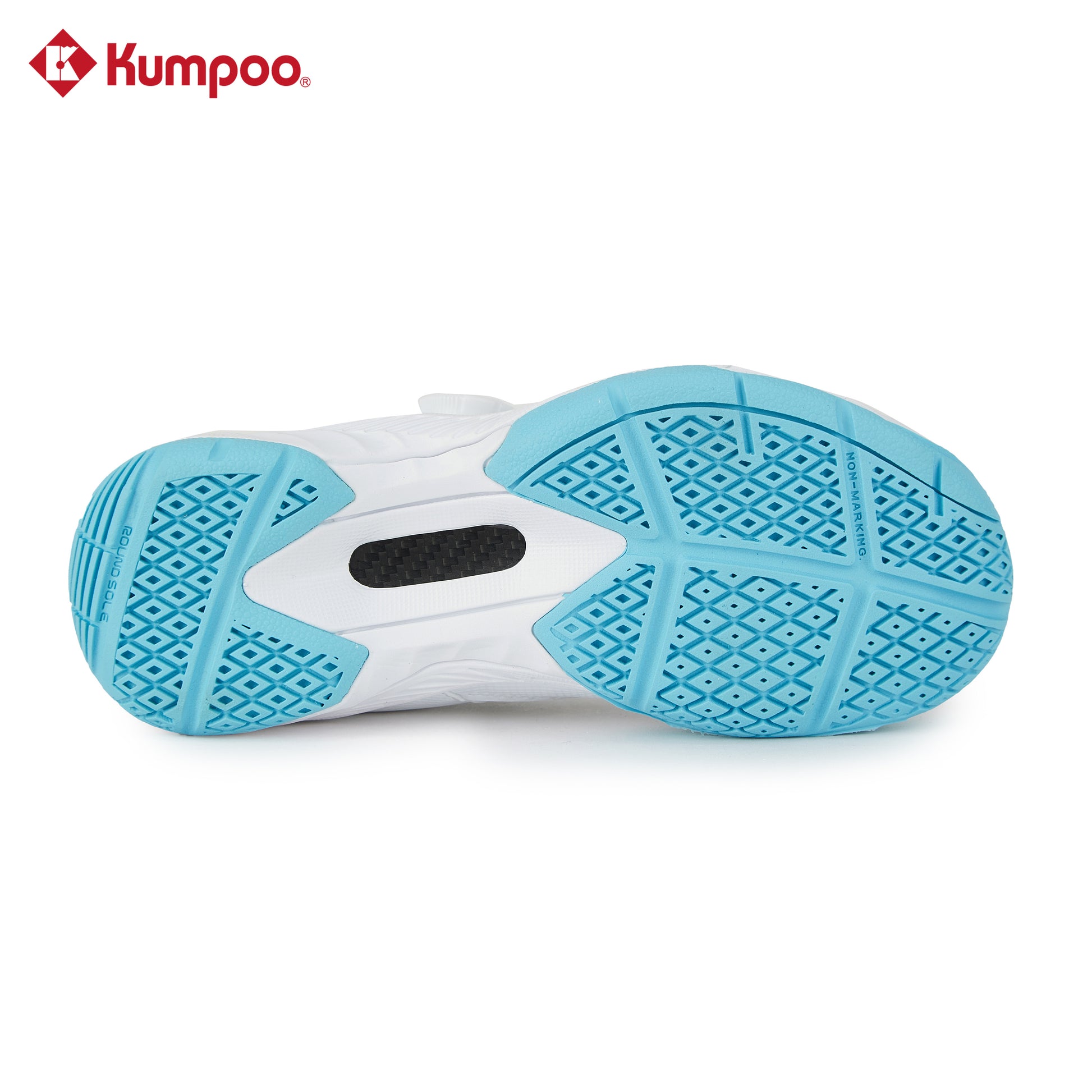 Kumpoo KHS-J10 junior badminton shoes with breathable mesh and non-slip sole for young players' active sports.