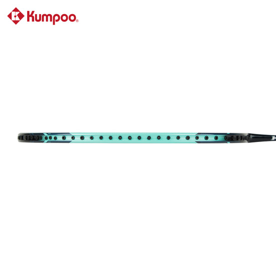 Kumpoo Hyper Shot Nex unstrung badminton racket with a lightweight frame and ergonomic handle, ready for stringing and play.