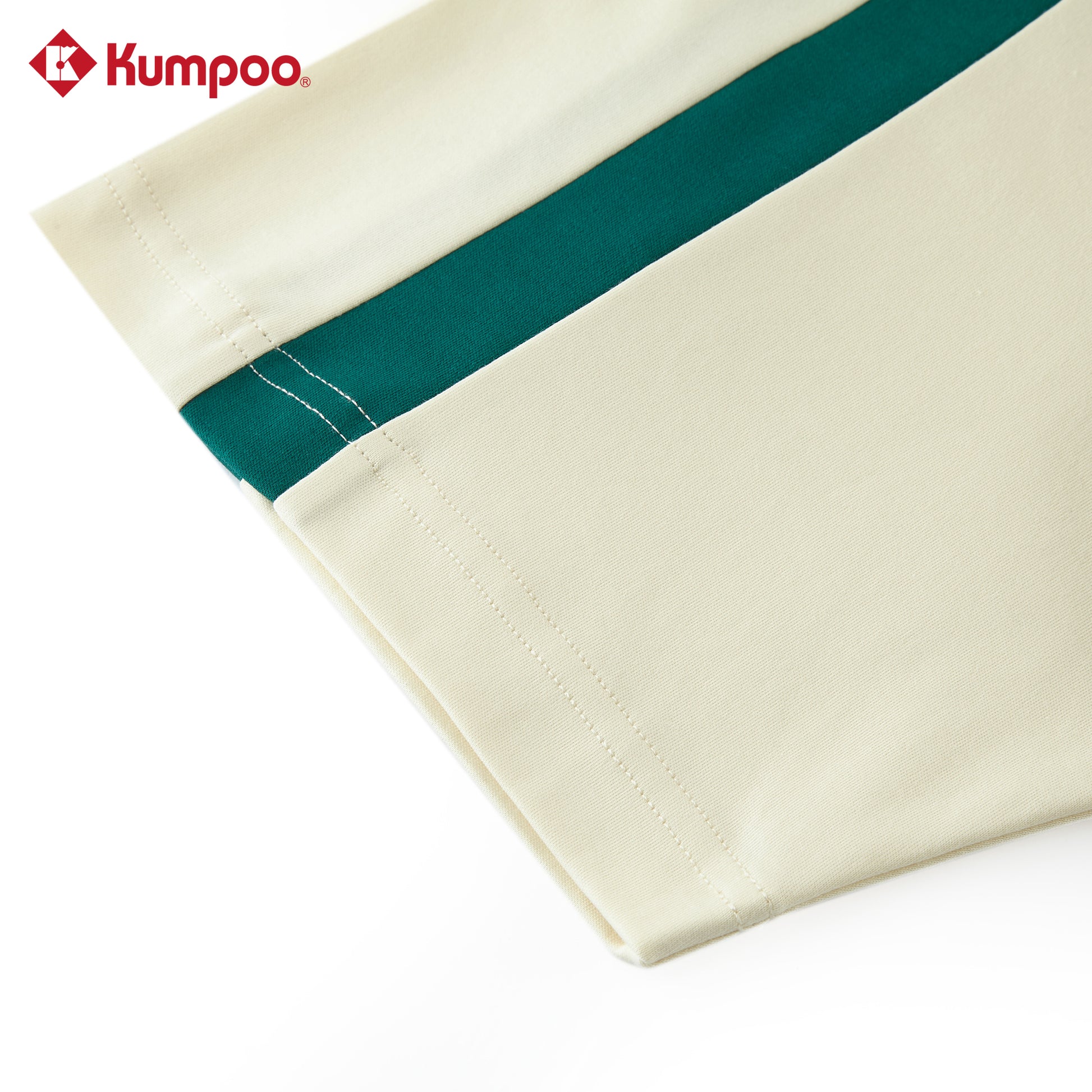 Kumpoo K261U-1528.25th unisex T-shirt in a neutral color, featuring a simple crew neckline and brand logo on the front.