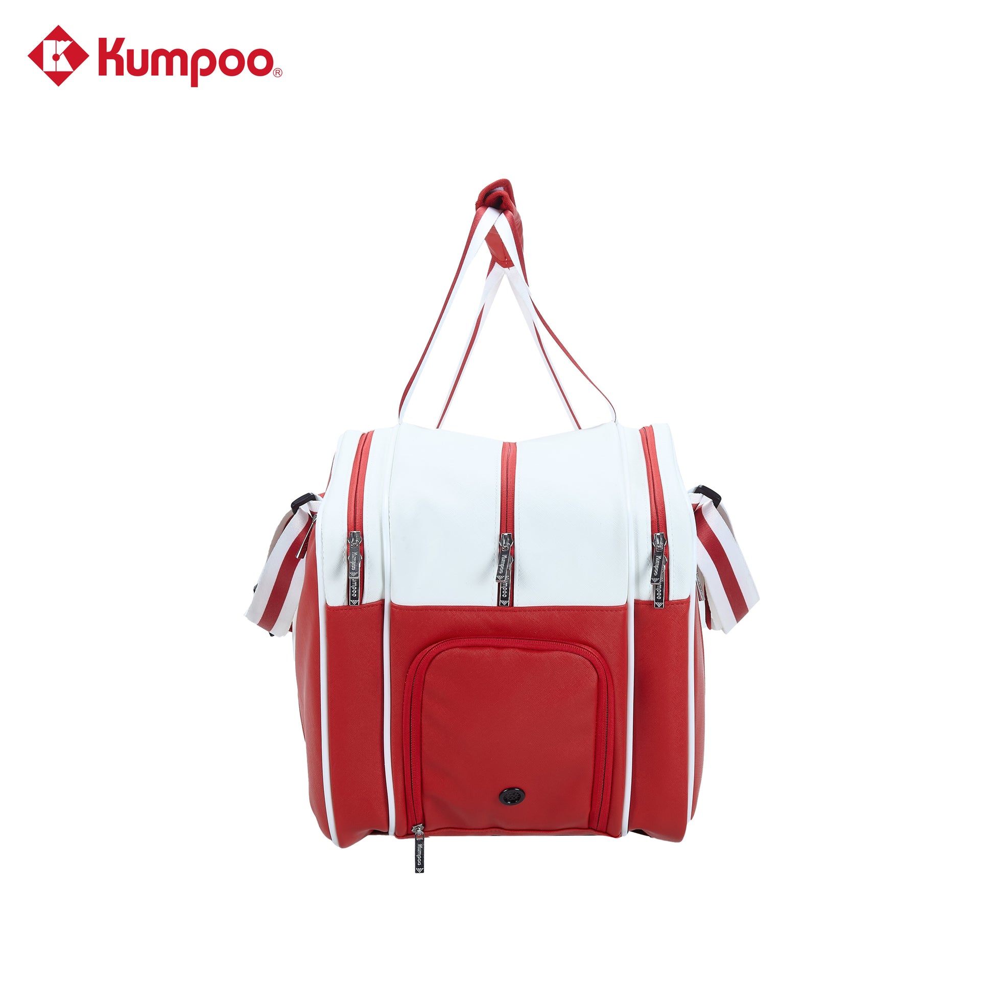 Kumpoo KB-691 badminton bag with multiple compartments and adjustable straps, designed for carrying badminton rackets and gear.