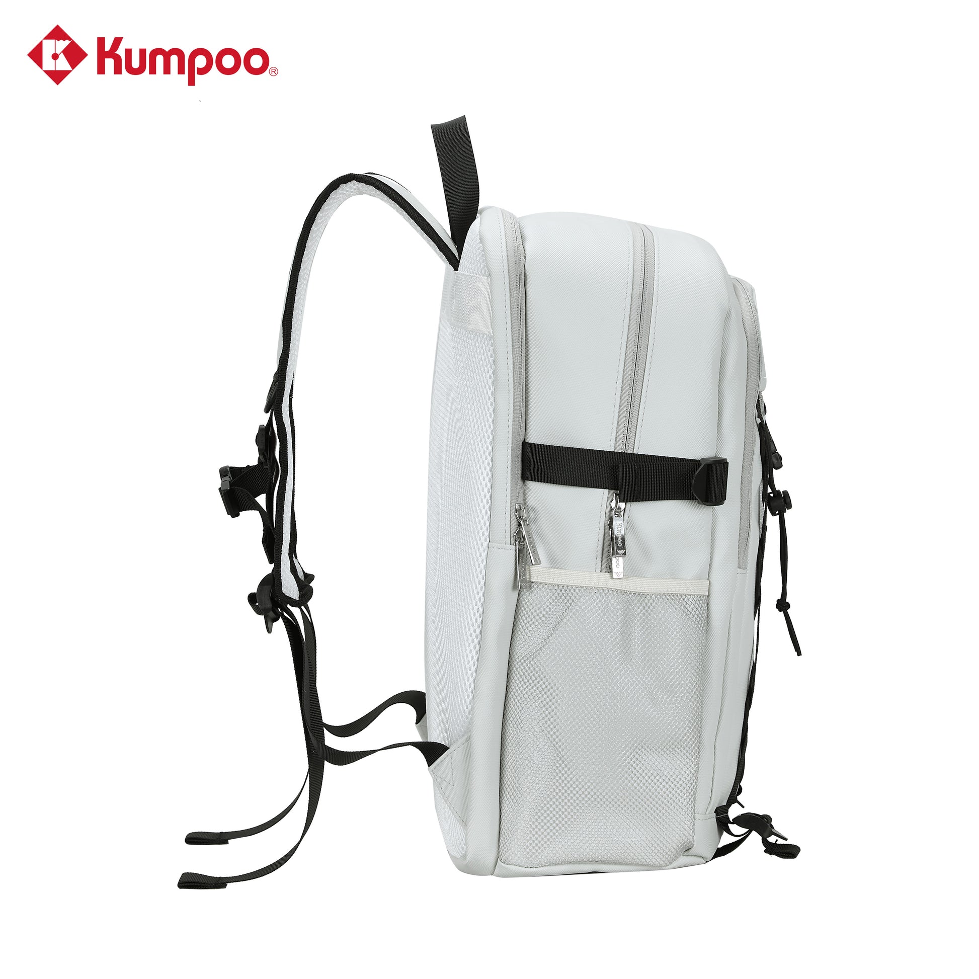 Kumpoo KB-624 badminton backpack with multiple compartments and padded shoulder straps for comfortable carrying.