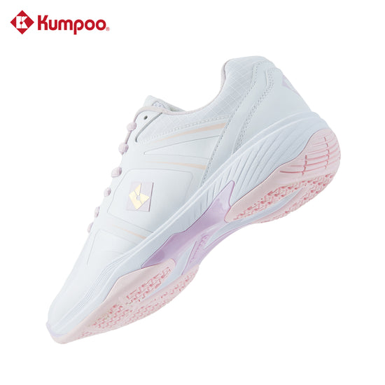 Kumpoo KH-G805 Lite Pro badminton shoes in black and white, featuring lightweight design and breathable mesh for athletic performance.