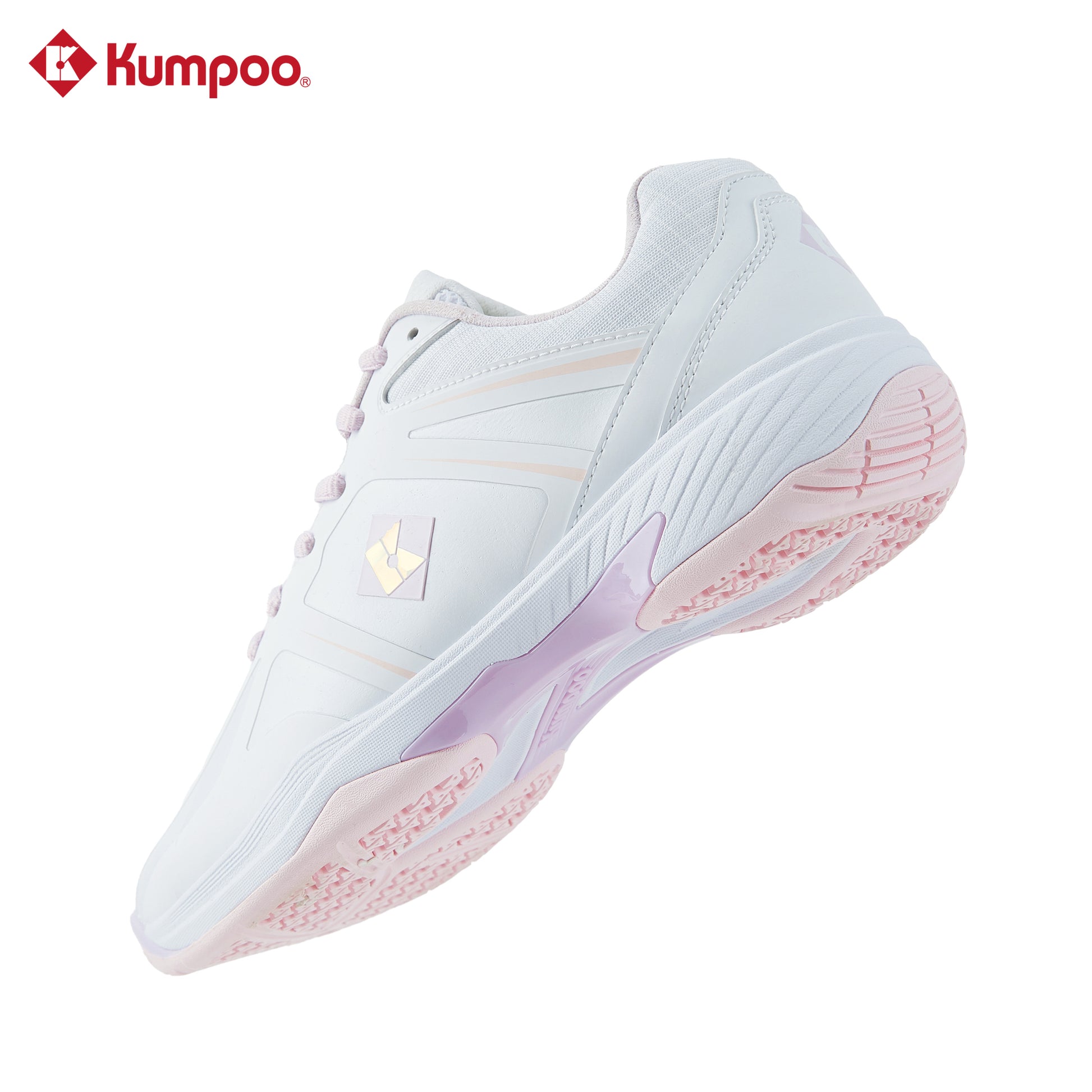 Kumpoo KH-G805 Lite Pro badminton shoes in black and white, featuring lightweight design and breathable mesh for athletic performance.