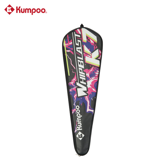 Kumpoo Whipblast K7 unstrung badminton racket with lightweight frame and ergonomic grip, designed for agility and control.