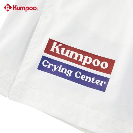 Kumpoo CryingCenter men's badminton shorts in black, featuring lightweight fabric and athletic fit for active sports performance.