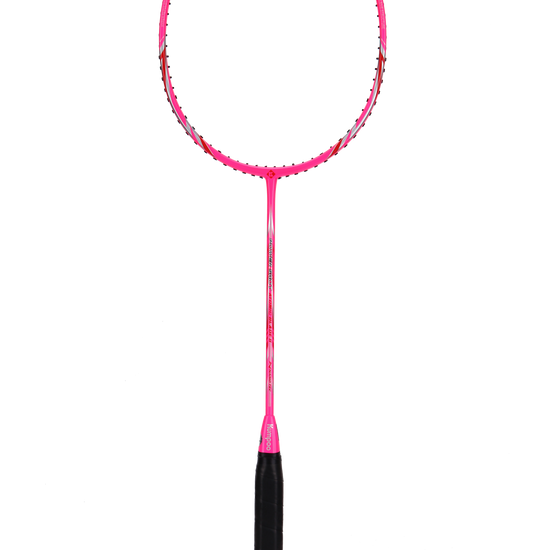 Two Kumpoo CA-06 beginner pre-strung badminton rackets with red frames, designed for casual and beginner badminton players.