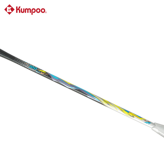 Unstrung Kumpoo EX100 badminton racket with lightweight frame and ergonomic grip, designed for agility and control during play.