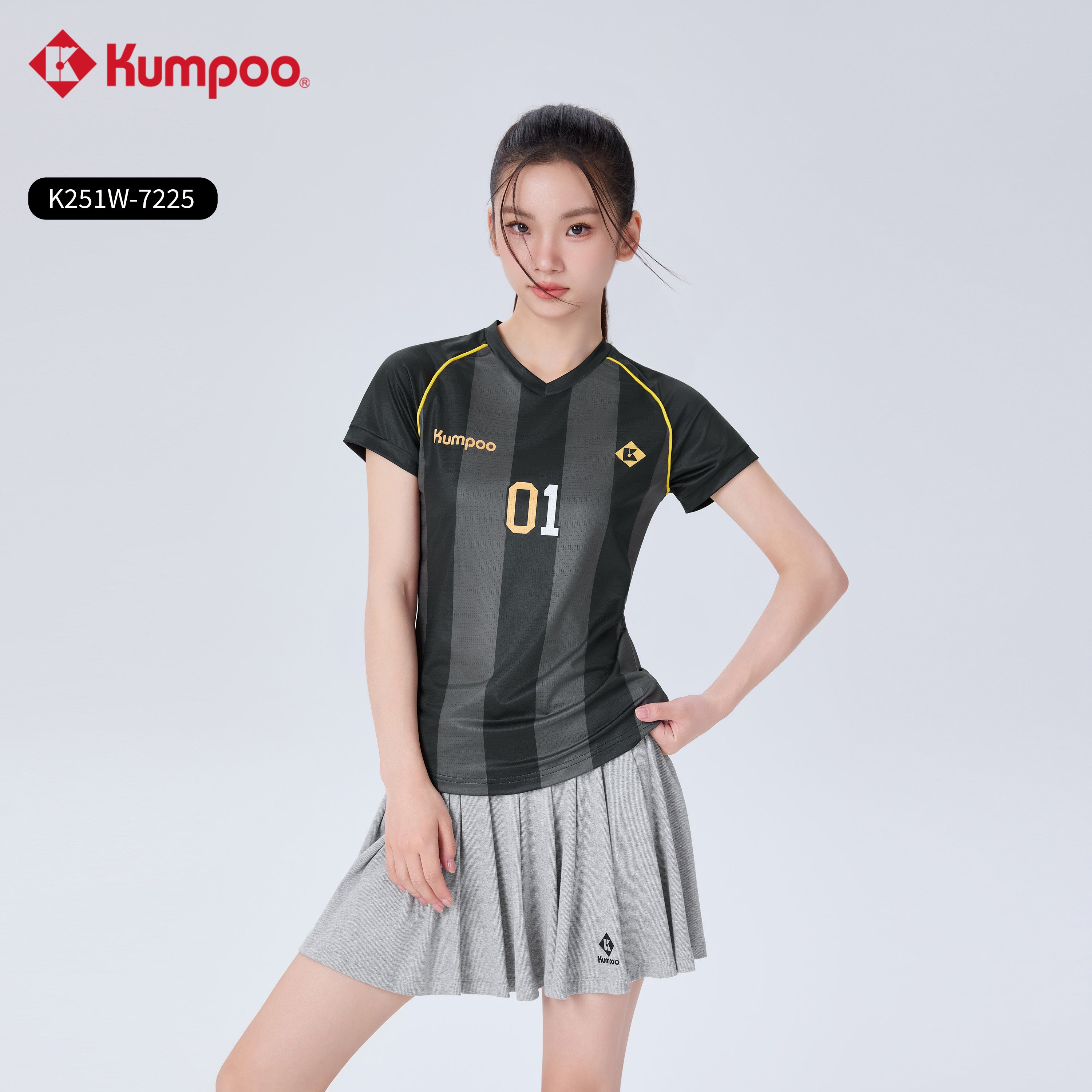 KUMPOO K251W-7225 Women's Performance Sports Skirt for Badminton
