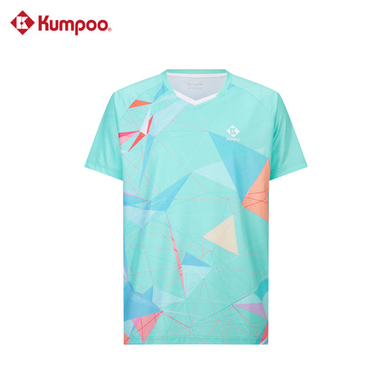 Kumpoo men's quick-dry sports T-shirt for badminton and training, lightweight and breathable athletic top.