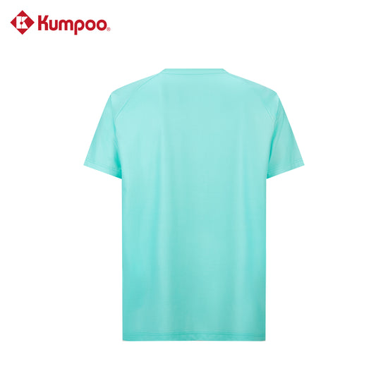 Kumpoo men's quick-dry sports T-shirt for badminton and training, lightweight athletic top with breathable fabric.