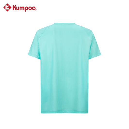 Kumpoo men's quick-dry sports T-shirt for badminton and training, lightweight athletic top with breathable fabric.